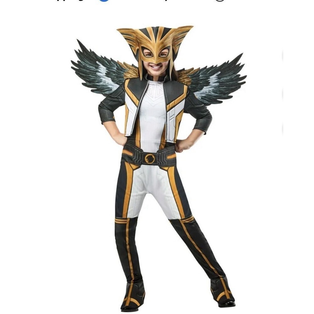 Hawkgirl DC Comics Complete Costume Girls Size M 7-8 Superman Halloween NEW